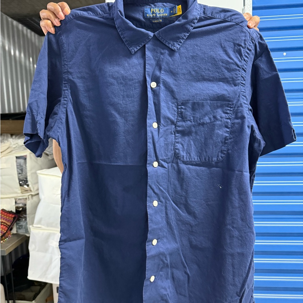 Polo by Ralph Lauren Men's Navy Casual Shirt